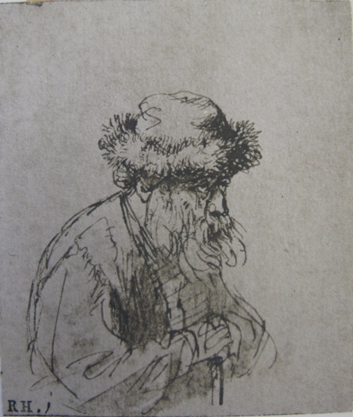 Study of an Old Man leaning on a stick